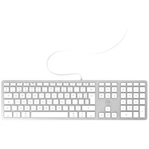 Clavier anglais QWERTY filaire pour Mac – blanc et argenté - Photo 1/1