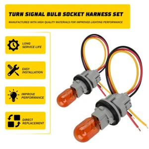 Headlight Signal Turn Bulb Socket Wire Harness Set For Toyota Prius C 2015-2019 - Picture 1 of 8