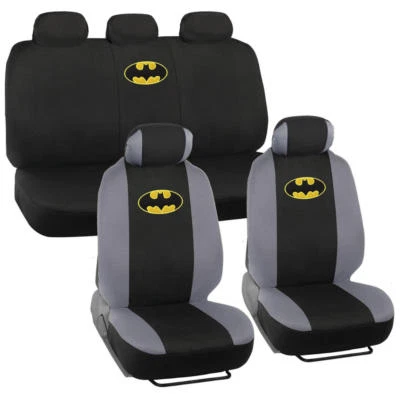 Batman Seat Covers for Sedan SUV Truck Van Full Interior Set 9 PCS Front & Rear - Image 1 of 4