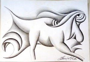 FUTURISMUS, KUBISMUS, Pastell auf Karton von ERTO ZAMPOLI. - Bild 1 von 1