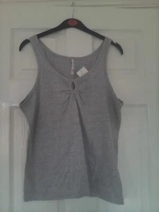 LADIES VEST TOP. New with tag. Size 16. Bhs. Grey Marl. Cotton / Polyester. - Picture 1 of 3