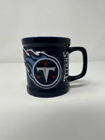 Tennessee Titans Coffee Cup Mug 3D Embossed Blue 16 oz NFL Titans Logo AFC Cover