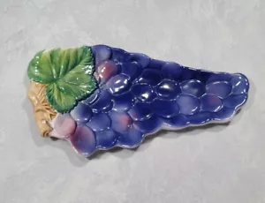 Plato de caramelo de uva de cerámica Vietri hecho en Italia - Imagen 1 de 7