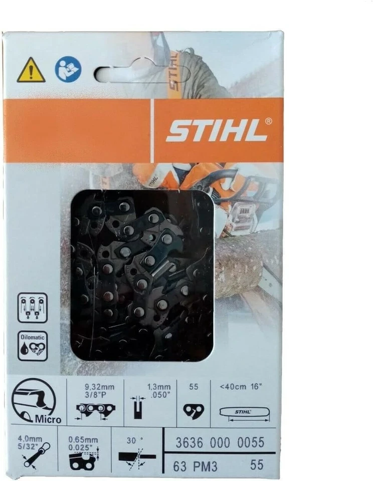 Stihl Vollmeisselkette 40cm Sägekettenführung 3/8 1 3 55 63pm3