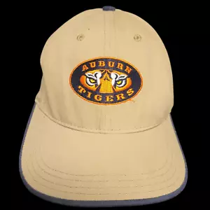 Auburn Tigers NCAA Hat Men's Tan Adjustable Embroidered Baseball Cap - One Size - Picture 1 of 8