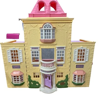 Fisher Price Loving Family Grand Mansion Dollhouse Pink Roof Twin Time Vintage - Image 1 of 4