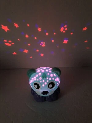 Baby Nursery Night Light Projector Bear Sleep Soother Changes Colors Stars - Image 1 of 4