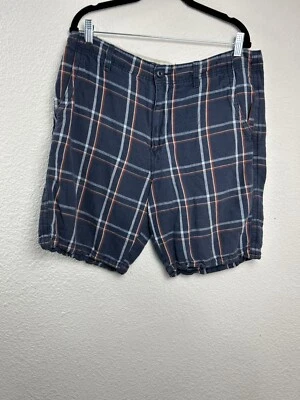 Pantalones Cortos Carga Rotos Azul Marino Antiguo Para Hombre Talla 34 Azul Cuadros Cuadros Caquis Foto 1 de 4