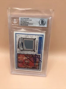 2012 Topps WWE Jack Swagger Wrestlemania XXVIII Mat Relic Auto BGS Authentic - Picture 1 of 2