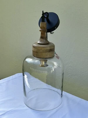 Farmhouse glass pendant light fixture - Image 1 of 4