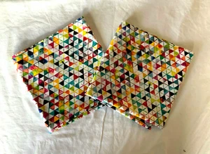 NEW Handmade 100% COTTON KITCHEN DISH CLOTH TOWELS SET of Two 25" X 16.5" BOHO - Picture 1 of 8