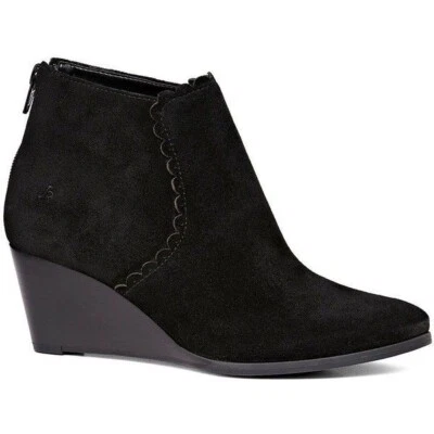 Jack Rogers Emery Black Suede Wedge Ankle Booties (Size 10) - Image 1 of 4