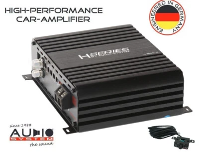 Audio System H-1500.1 D 1-Kanal Mono Verstärker 1500 WRMS mit Bass Fernbedienung - Bild 1 von 4