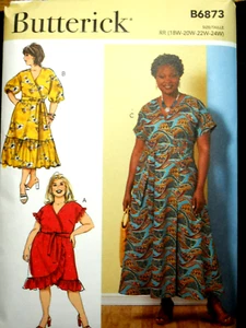 Vestido y faja para mujer talla 18w-24w Butterick 6873 patrón de costura * - Imagen 1 de 2