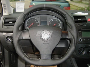 Volkswagen 2008 GTI R32 Flat Sport Steering Wheel Leather /w Paddle Shifters - Picture 1 of 8
