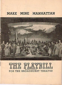 Playbill Sid Caesar 1948 Make Mine Manhattan una revista musical - Imagen 1 de 2