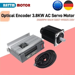 【EN】3.8KW AC Servo Motor Set 2500RPM 10N + Driver Motion Controls Electric Motor - Picture 1 of 7