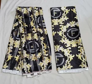Mehrfarbiges Band Organza Seide Qualität Digital Afrikanische Ankara Drucke 6 Yards - Bild 1 von 1