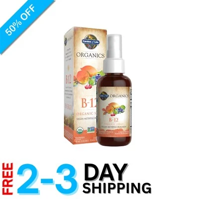 Spray B12 orgánico - 500 mcg apoyo energético y metabolismo - sabor frambuesa Foto 1 de 4