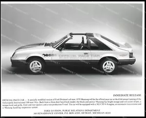 1979 Ford Mustang auto ufficiale pace foto stampa originale - Foto 1 di 2