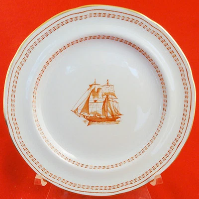 TRADE WINDS RED by Spode  Bread & Butter 6" diameter NEW NEVER USED made England - Image 1 of 2