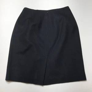 Valerie Stevens Petites Skirt Womens Size 2 Black Pure Wool Pencil Career Formal - Picture 1 of 13