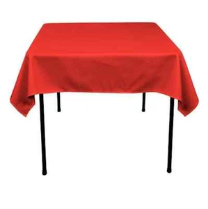 54" x 54 inch Square Overlay Tablecloth 100% polyester Wholesale Wedding party - Picture 1 of 32