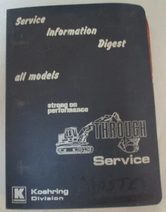 Koehring  Excavators and Cranes (Draglines) Service Information Digest - Picture 1 of 5