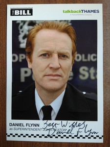 DANIEL FLYNN Superintendent John Heaton THE BILL HAND SIGNED AUTOGRAPH CAST CARD
