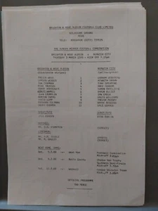 BRIGHTON & HOVE ALBION RESERVES v NORWICH CITY RESERVES 1987/8 - Picture 1 of 1