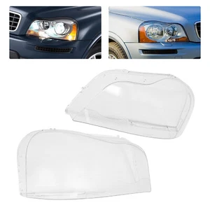 Pair For 2006-2014 Volvo XC90 2.5L 3.2L Car Headlight Lens Cover Lampshade Clear - Picture 1 of 17