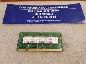 Barrette Mémoire HYNIX 1GB 2Rx16 PC2-5300S-555-12 HYMP112S64CP6-Y5 AB - Picture 1 of 4