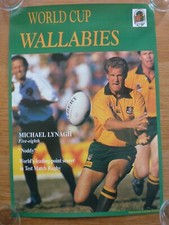 MICHAEL LYNAGH AUSTRALIA RUGBY OFFICIAL A3 POSTER (ISSUED FOR WORLD CUP  1991)
