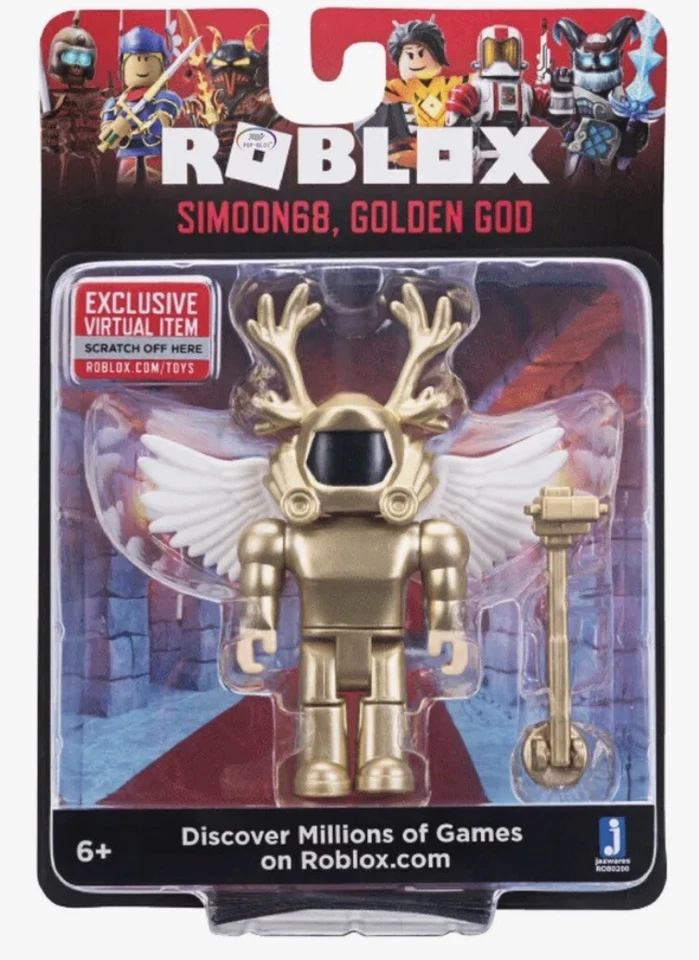 Figura Serie de Acción Dios Dorado Roblox Simoon68 con Artículo Virtual Exclusivo Foto 1 de 1