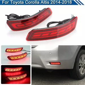 LED Rear Fog Bumper Tail Light Brake/Drive Reflector Lights For Toyota Corolla - Picture 1 of 6