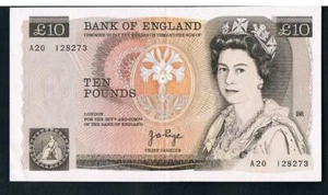 BANK OF ENGLAND BANKNOTE 10 B330 P379a 1975 EF - A20 128273 SEITE erste Serie - Bild 1 von 2