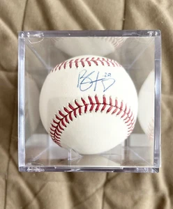 ⚾️  Brandon Finnegan Autographed OML Baseball w/ Plastic Cube B2 - Bild 1 von 8