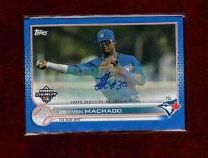 ESTIVEN MACHADO 2022 TOPPS PRO DEBUT BLUE 135/150 AUTOGRAPHED CARD FCL BLUE JAYS - Picture 1 of 2