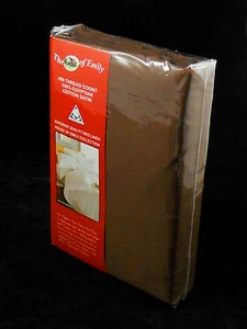 Par de fundas de almohada Oxford conjunto de 2 marrones 5 cm borde algodón egipcio - Imagen 1 de 1