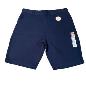 Boy School Uniform Navy Shorts Blue 16 Husky Adjustable Waist Wonder Nation New - Picture 1 of 9
