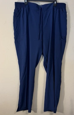 Pantalones ScrubStar Mujer 2XL Pull-On Pierna Recta Bolsillos Yoga Cintura Azul NUEVO Foto 1 de 4