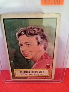 1952 Topps LOOK & SEE Card #43 Elanor Roosevelt  VG - Picture 1 of 2