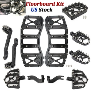 Floorboard Footboards For Harley Touring 1988-24 Road King Street Electra Glide - Picture 1 of 10