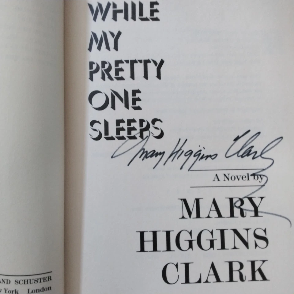 Mary Higgins Clark SIGNED 1989 While My Pretty One Sleeps  1st ED HC Suspense Foto 1 de 4