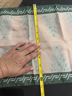 Ann Klein Silk Green White Scarf - Image 1 of 4