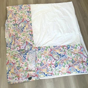 Ralph Lauren Springdale Paisley Queen Bedskirt Floral Dust Ruffle Cotton - Picture 1 of 10