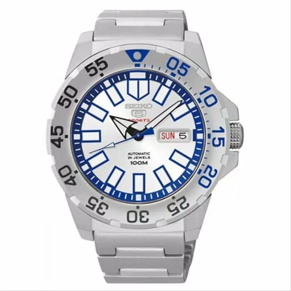 Reloj Automático SEIKO 5 Deportes SRP481K1 Azul Hielo Bebé Monstruo Plata Acero 100m Foto 1 de 1