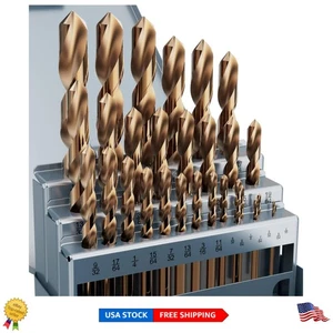 29-teiliges Kobalt Bohrer Set für Präzisionsbohren - HSS mit Aufbewahrungsbox - Bild 1 von 8