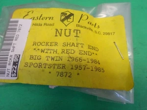 HARLEY DAVIDSON 66-84 BT & 57-85 XL Rpl RED END ROCKER SHAFT NUTS WHOLE 10-PACK - Foto 1 di 4