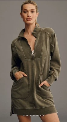 Usado en Excelente Condición Anthropologie Práctica Diaria Meru Mini Sudadera Vestido Túnica Verde Talla XS Foto 1 de 4